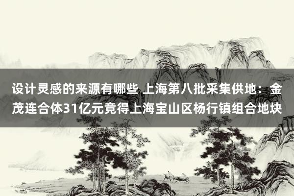 设计灵感的来源有哪些 上海第八批采集供地：金茂连合体31亿元竞得上海宝山区杨行镇组合地块