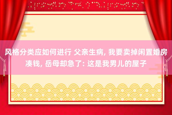 风格分类应如何进行 父亲生病, 我要卖掉闲置婚房凑钱, 岳母却急了: 这是我男儿的屋子