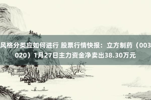 风格分类应如何进行 股票行情快报：立方制药（003020）1月27日主力资金净卖出38.30万元