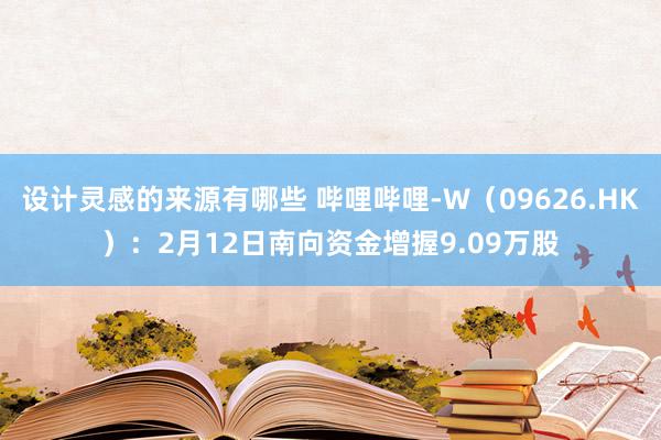 设计灵感的来源有哪些 哔哩哔哩-W（09626.HK）：2月12日南向资金增握9.09万股